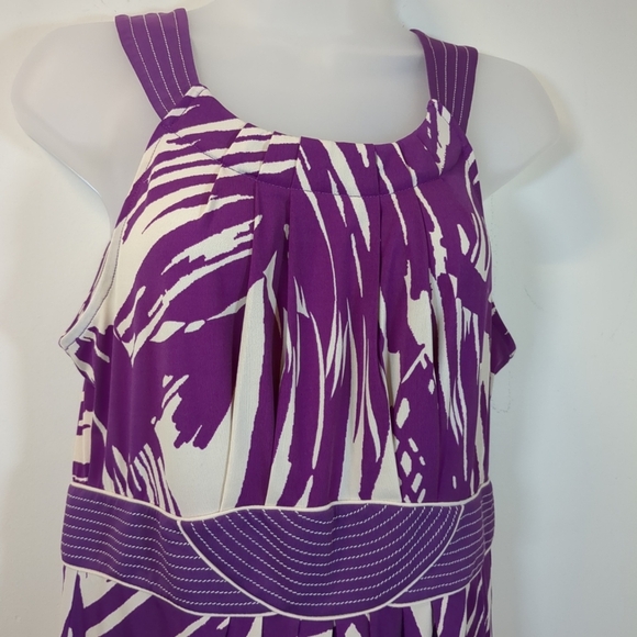 BCBG MAXAZRIA Women's Poly Orchid Purple Sleeveless Dress, Size M - Picture 2 of 8